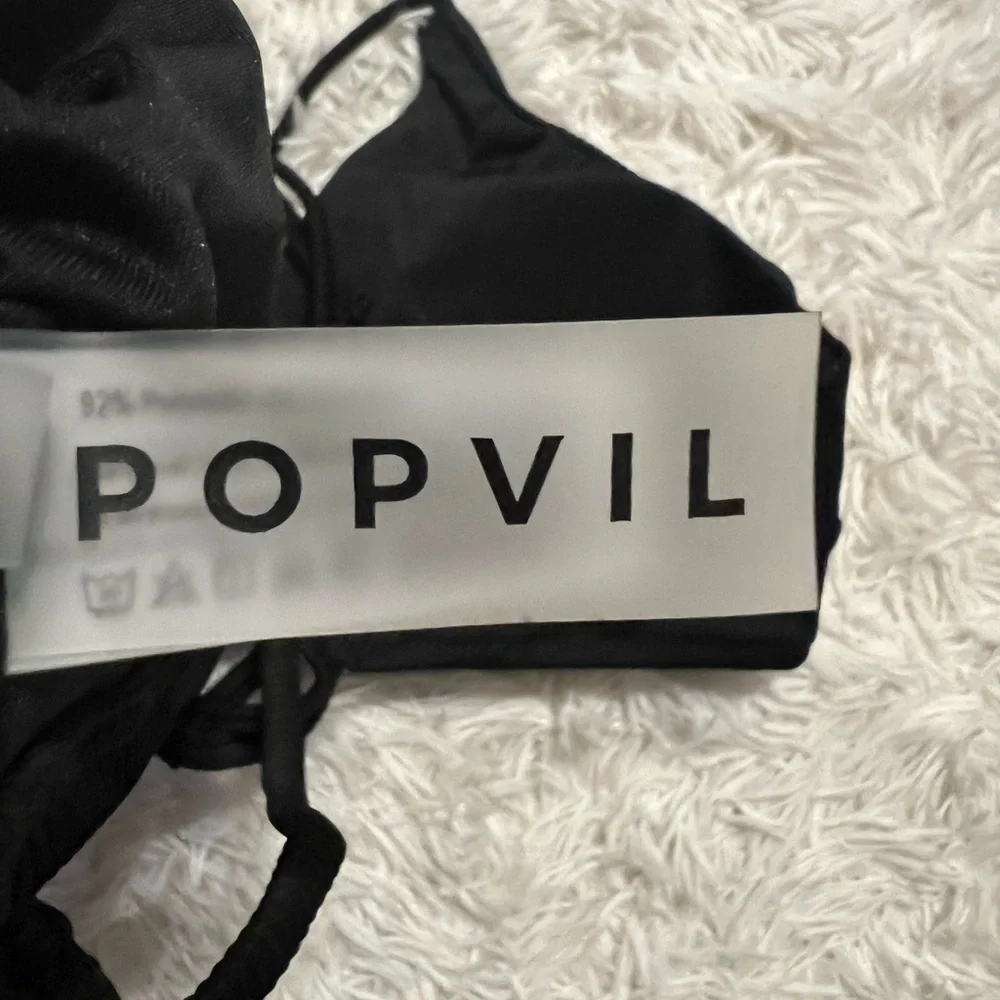 POPVIL Black Strappy Bikini Top size XXL like new - Picture 9 of 10